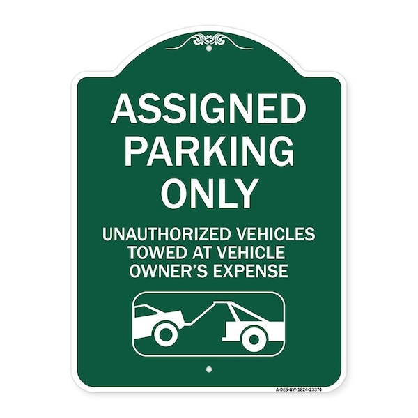 Parking Restriction Assigned Parking Unauthorized Vehicles Towed at Owner Expense, GW-1824-23374